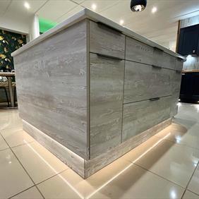 Fjord Green and Woodgrain Kitchen Display