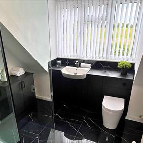 Marquina Smart Polished tiles - Mr & Mrs Hornsby