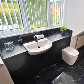 Marquina Smart Polished tiles - Mr & Mrs Hornsby