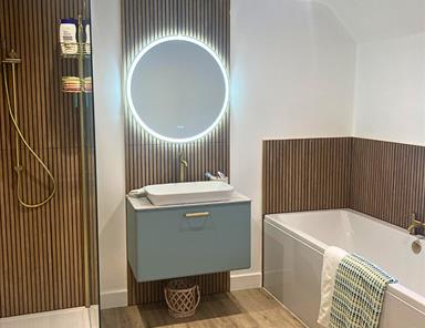 Slatted Wood Effect Wall Tiles - Mr & Mrs Wilson