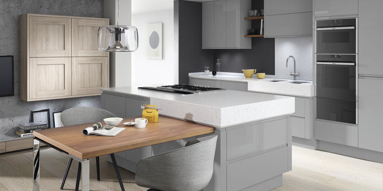 Second Nature Remo Silver Grey Gloss