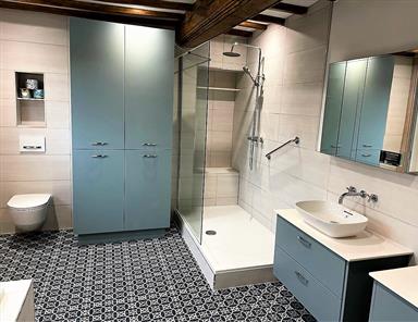 Utopia 'You' Furniture, Sea Green - Nautic Blue Mosaic Floor Tiles - Mr & Mrs Gee
