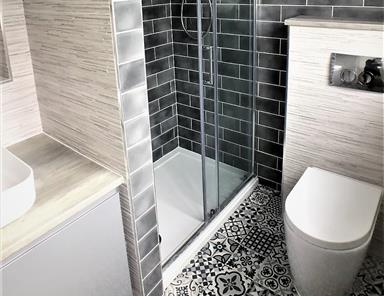 Army Grey wall Tiles - Mr & Mrs Cooke